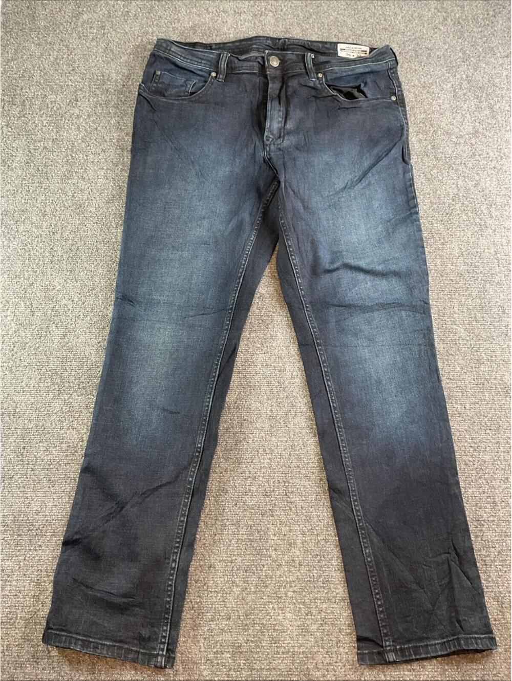 Buffalo David Bitton Jackson Mens 36x32 Dark Wash Straight Stretch Jeans